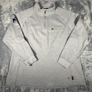 Ariat FR Shirt Mens 2XL Silver Fox Heather CAT2 Work 1/4 Zip Knit ARC Welding